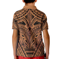 Polynesian Tattoo Inspired Cosplay Costume Kid Polo Shirt Tribal Warrior - Polynesian Pride
