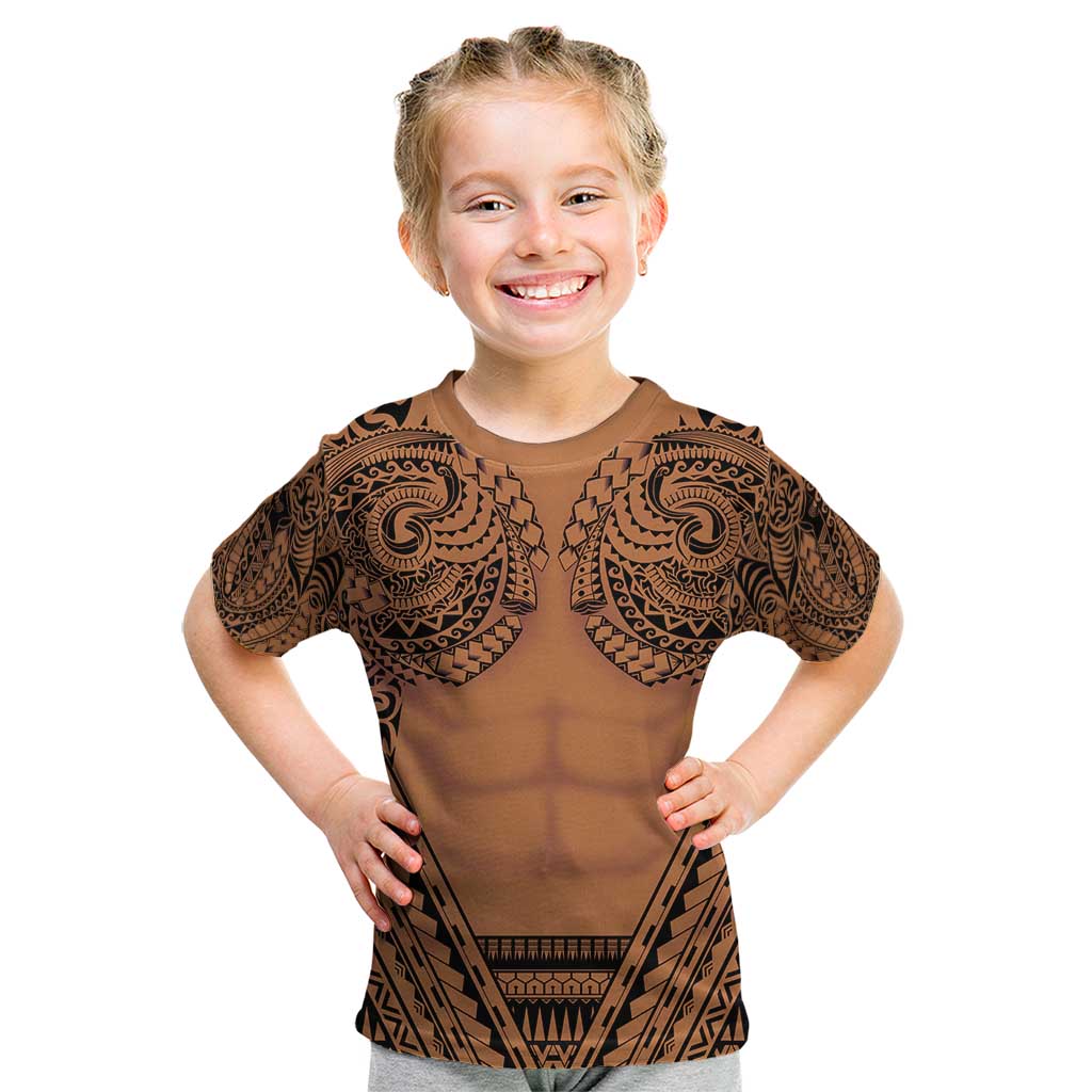 Polynesian Tattoo Inspired Cosplay Costume Kid T Shirt Tribal Warrior - Polynesian Pride