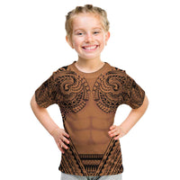 Polynesian Tattoo Inspired Cosplay Costume Kid T Shirt Tribal Warrior - Polynesian Pride