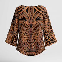 Polynesian Tattoo Inspired Cosplay Costume Kimono Sleeve Blouse Tribal Warrior - Polynesian Pride