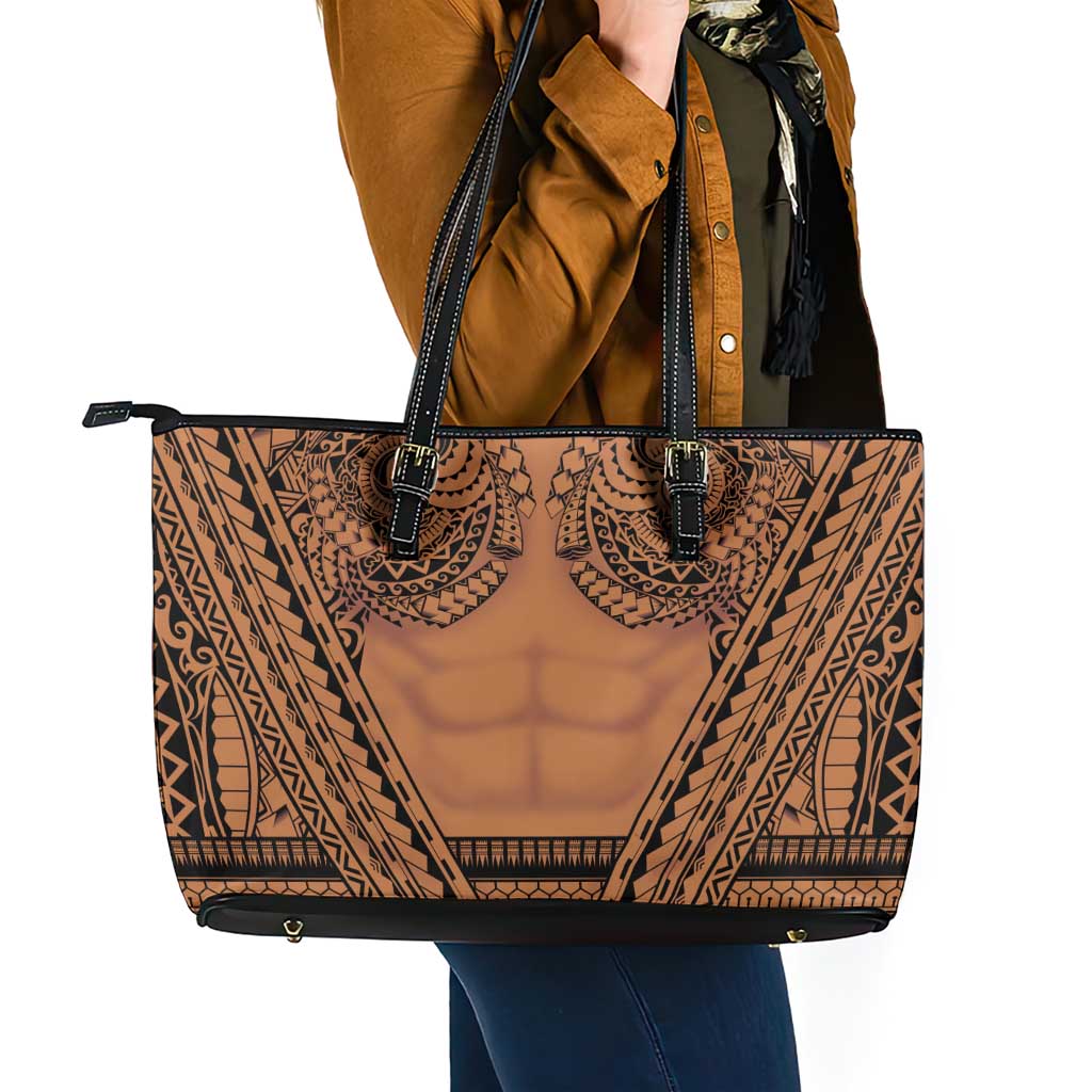 Polynesian Tattoo Inspired Cosplay Costume Leather Tote Bag Tribal Warrior LT05 - Polynesian Pride