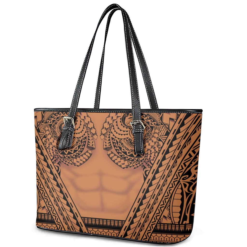 Polynesian Tattoo Inspired Cosplay Costume Leather Tote Bag Tribal Warrior LT05 - Polynesian Pride