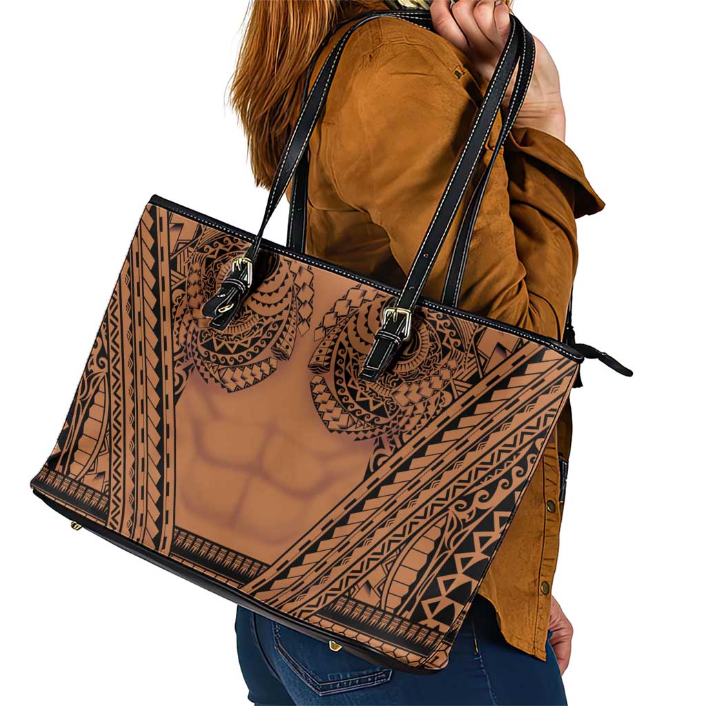 Polynesian Tattoo Inspired Cosplay Costume Leather Tote Bag Tribal Warrior LT05 - Polynesian Pride