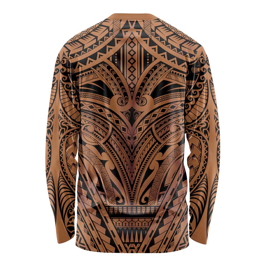Polynesian Tattoo Inspired Cosplay Costume Long Sleeve Shirt Tribal Warrior - Polynesian Pride