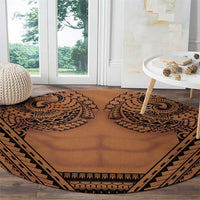 Polynesian Tattoo Inspired Cosplay Costume Round Carpet Tribal Warrior - Polynesian Pride