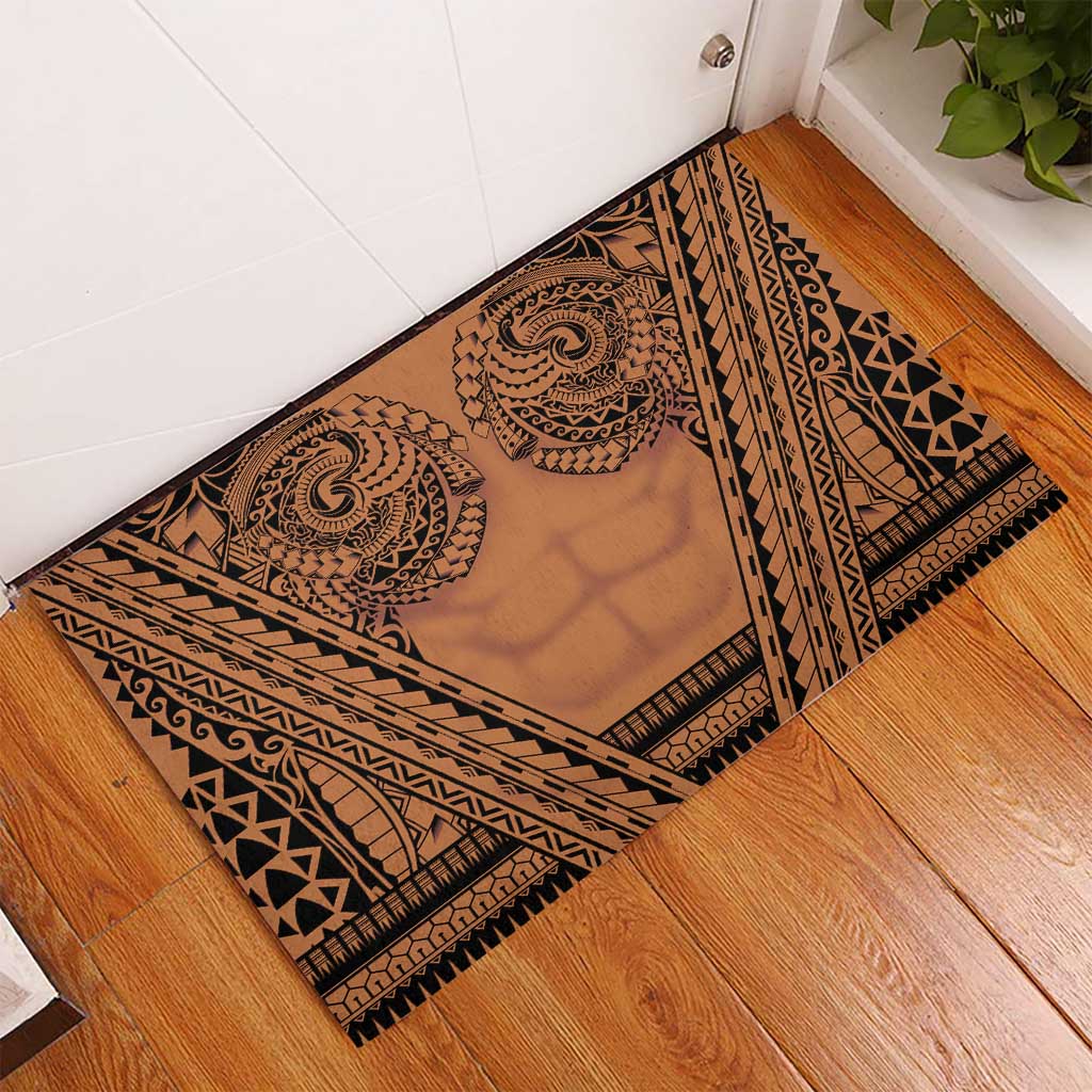 Polynesian Tattoo Inspired Cosplay Costume Rubber Doormat Tribal Warrior - Polynesian Pride