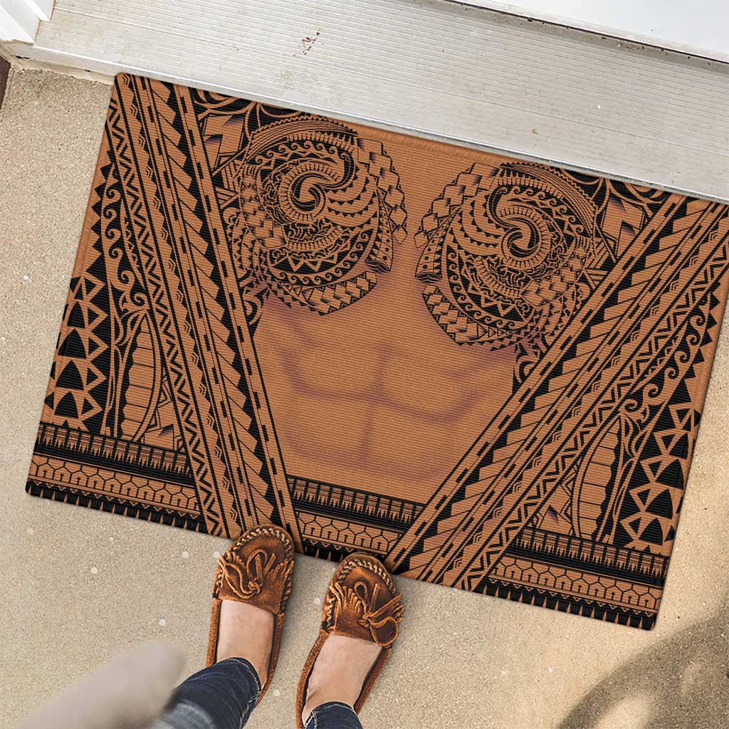 Polynesian Tattoo Inspired Cosplay Costume Rubber Doormat Tribal Warrior - Polynesian Pride