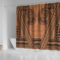 Polynesian Tattoo Inspired Cosplay Costume Shower Curtain Tribal Warrior - Polynesian Pride
