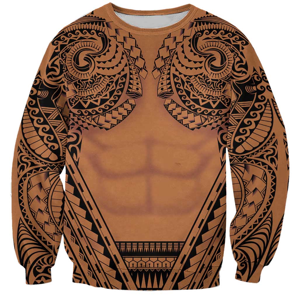 Polynesian Tattoo Inspired Cosplay Costume Sweatshirt Tribal Warrior - Polynesian Pride