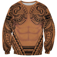 Polynesian Tattoo Inspired Cosplay Costume Sweatshirt Tribal Warrior - Polynesian Pride
