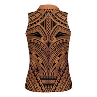 Polynesian Tattoo Inspired Cosplay Costume Women Sleeveless Polo Shirt Tribal Warrior - Polynesian Pride