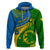 Malampa Day Hoodie Sand Drawing Vanuatuan Pattern LT05 Green - Polynesian Pride