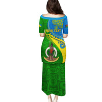 Personalized Malampa Day Family Matching Puletasi Dress and Hawaiian Shirt Sand Drawing Vanuatuan Pattern LT05 - Polynesian Pride