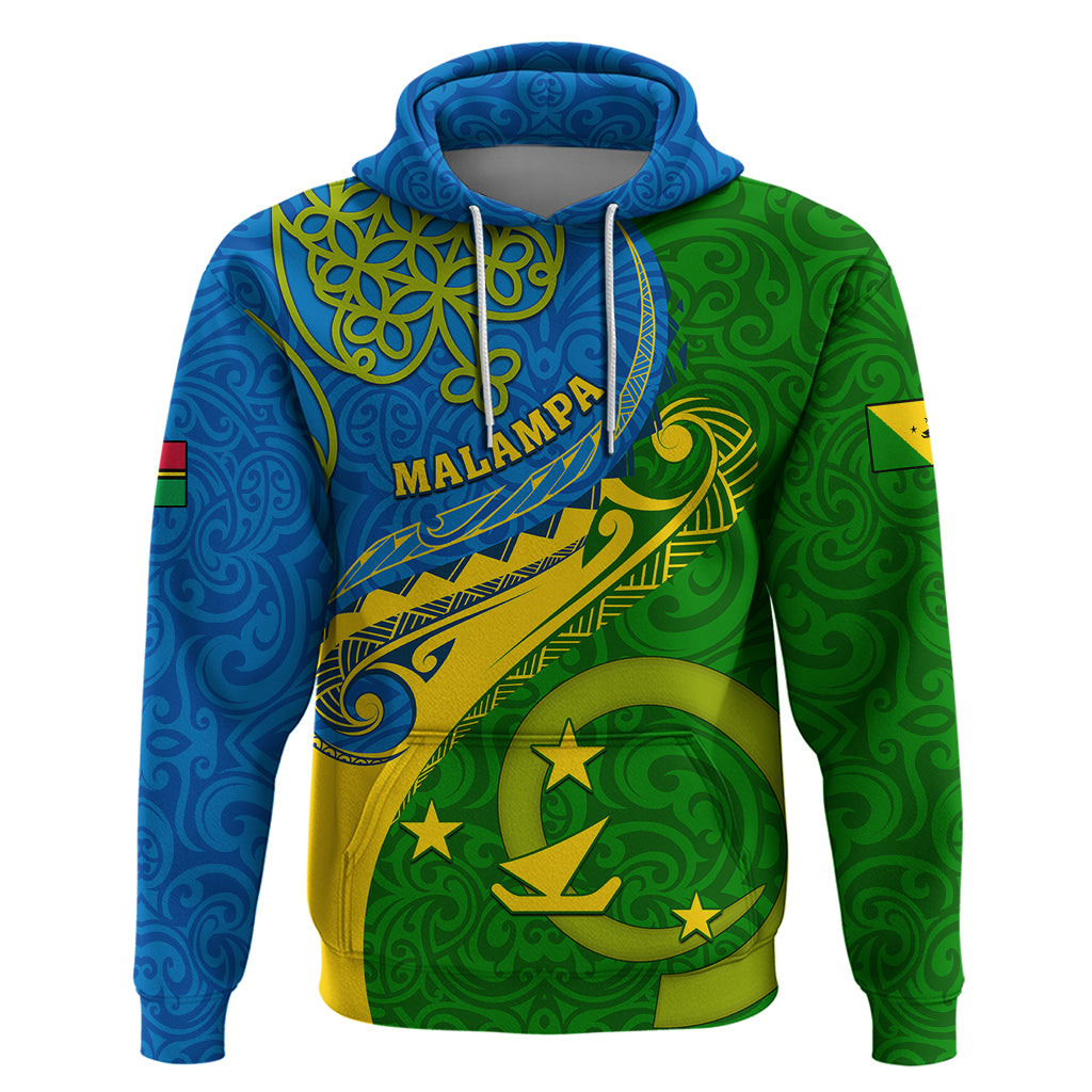 Personalized Malampa Day Hoodie Sand Drawing Vanuatuan Pattern LT05 Green - Polynesian Pride