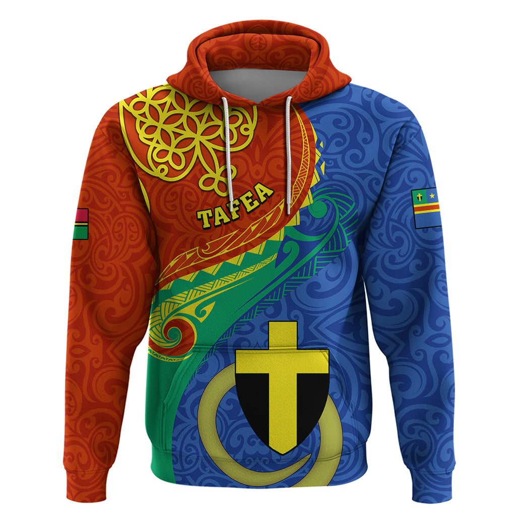 Tafea Day Hoodie Sand Drawing Vanuatuan Pattern LT05 Blue - Polynesian Pride