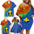 Personalized Tafea Day Family Matching Off Shoulder Short Dress and Hawaiian Shirt Sand Drawing Vanuatuan Pattern LT05 - Polynesian Pride