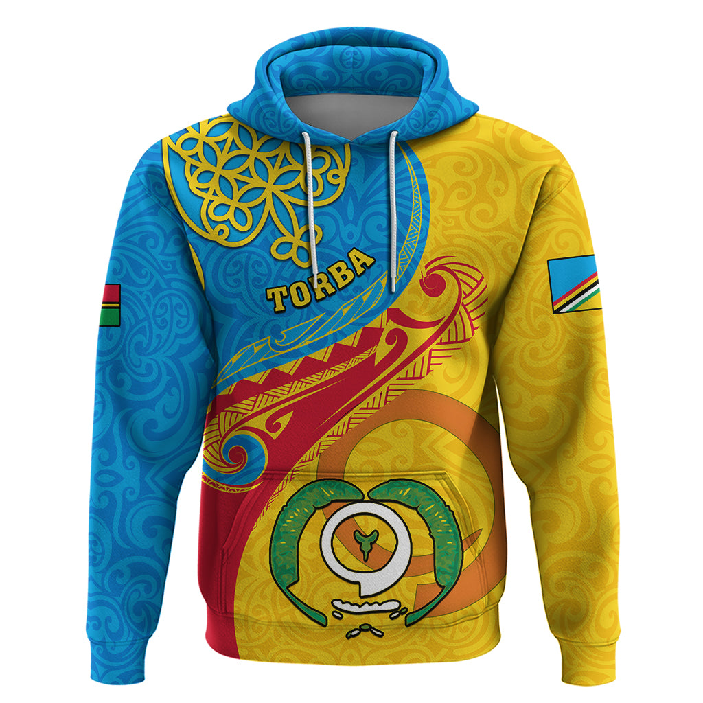 Torba Day Hoodie Sand Drawing Vanuatuan Pattern LT05 Pullover Hoodie Yellow - Polynesian Pride