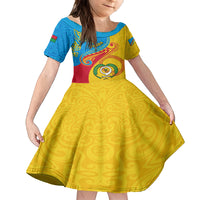 personalized-torba-day-kid-short-sleeve-dress-sand-drawing-vanuatuan-pattern