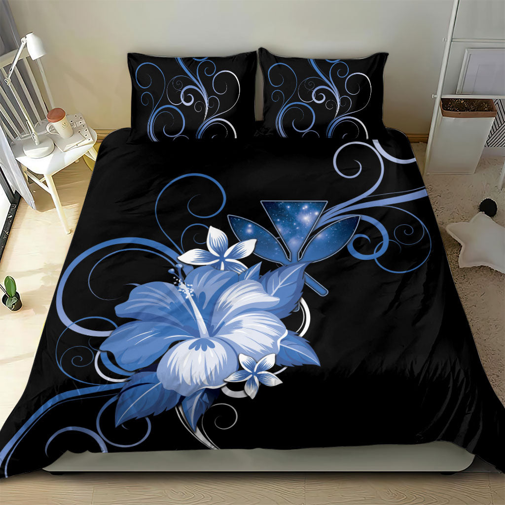 Hawaii Makahiki Kanaka Maoli Bedding Set Blue Hibiscus Floral Vibes LT05 - Polynesian Pride