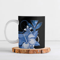Hawaii Makahiki Kanaka Maoli Ceramic Mug Blue Hibiscus Floral Vibes LT05 Blue - Polynesian Pride
