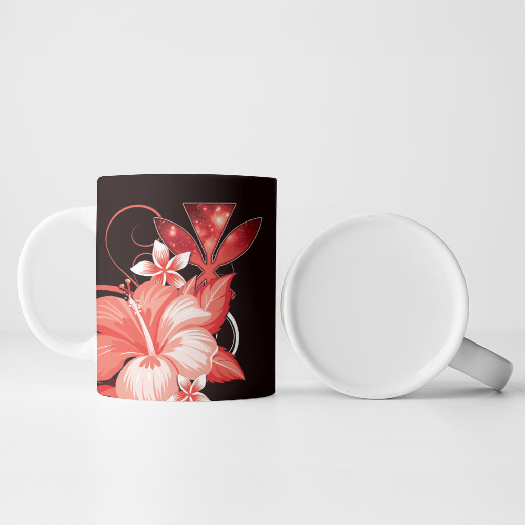 Hawaii Makahiki Kanaka Maoli Ceramic Mug Red Hibiscus Floral Vibes LT05 - Polynesian Pride