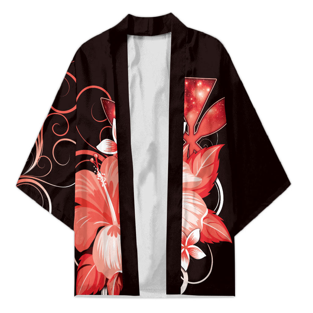 Hawaii Makahiki Kanaka Maoli Kimono Red Hibiscus Floral Vibes LT05 Unisex Red - Polynesian Pride