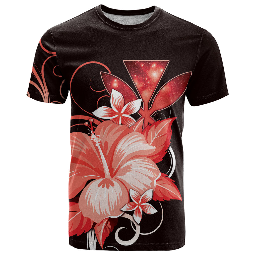 Hawaii Makahiki Kanaka Maoli T Shirt Red Hibiscus Floral Vibes LT05 Red - Polynesian Pride