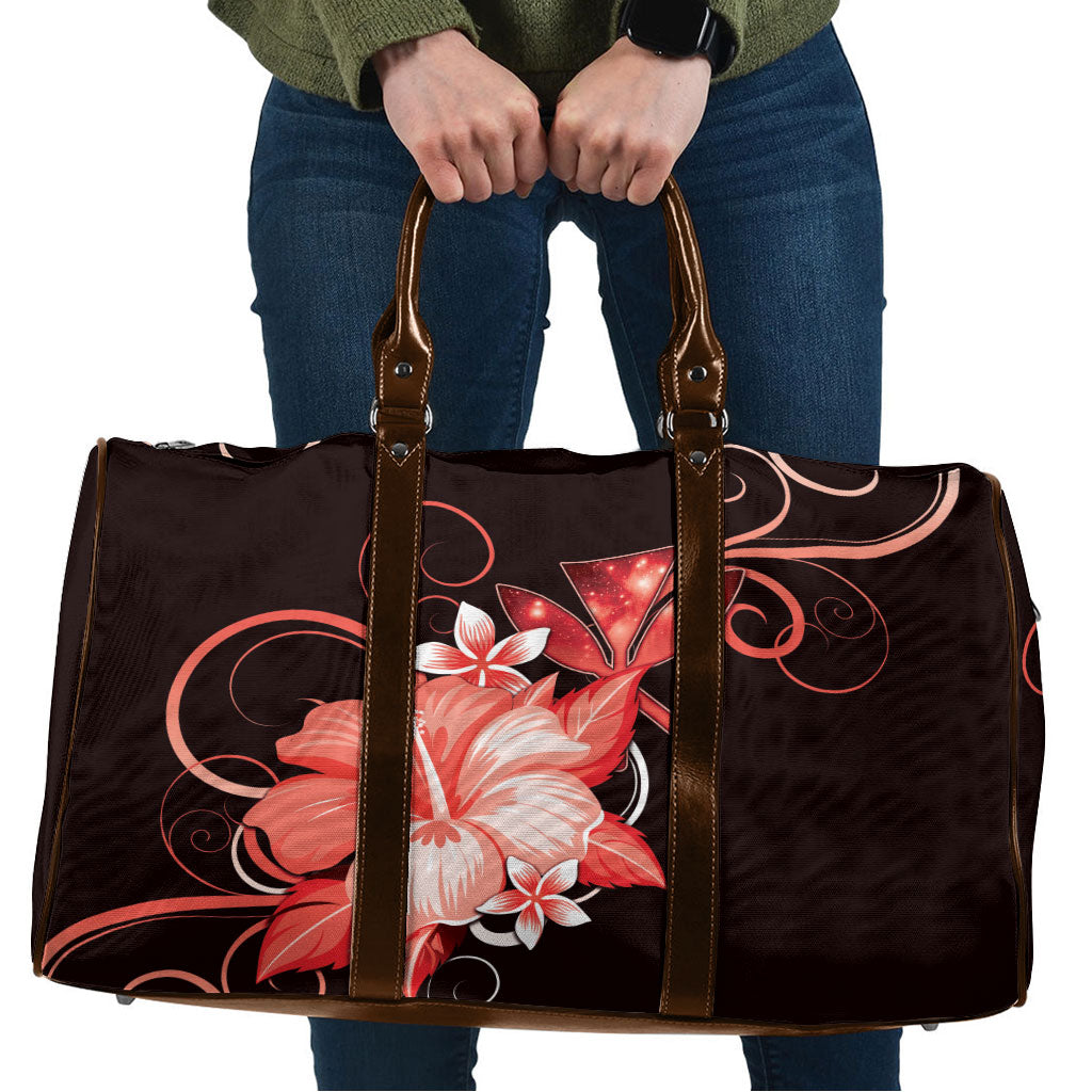 Hawaii Makahiki Kanaka Maoli Travel Bag Red Hibiscus Floral Vibes LT05 Red - Polynesian Pride