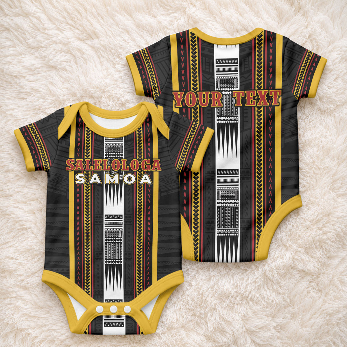 Personalised Salelologa Samoa Baby Onesie Samoan Tribal Pattern LT05 - Polynesian Pride