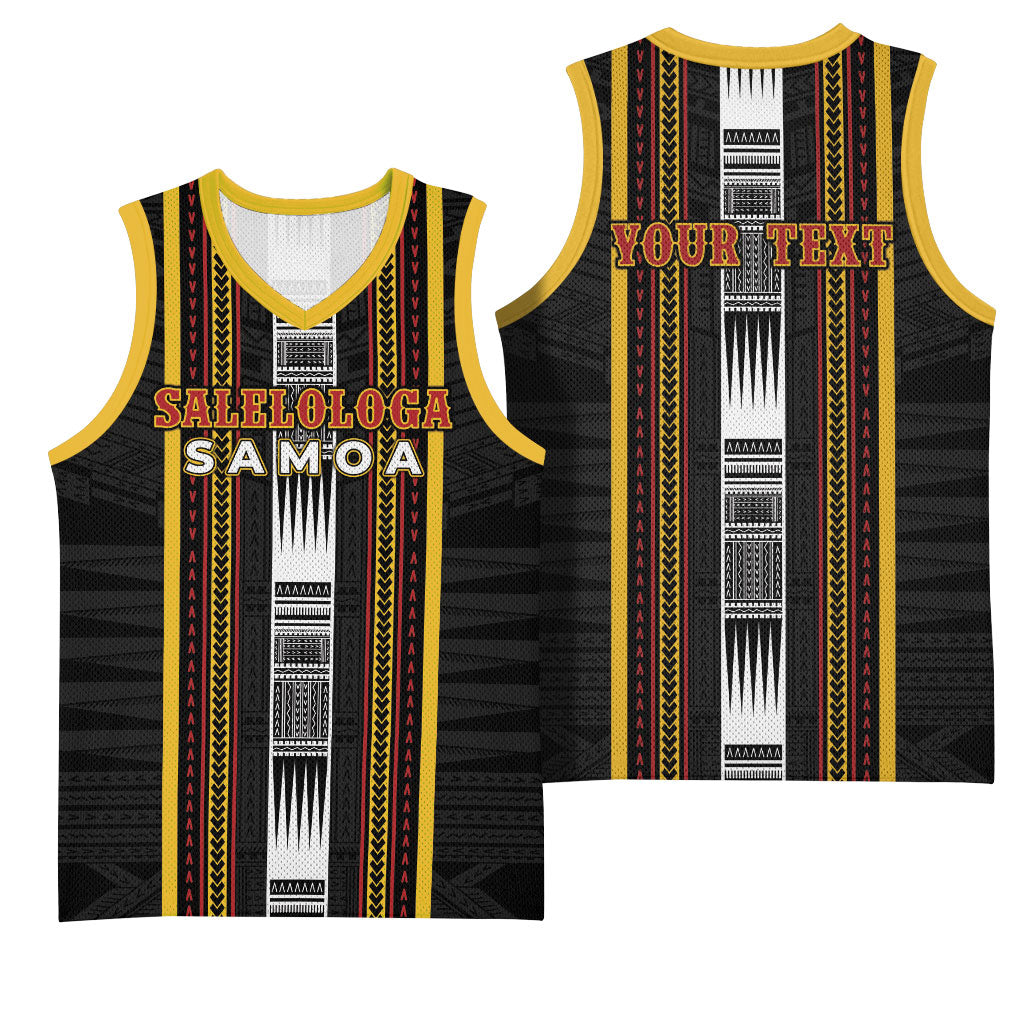 Personalised Salelologa Samoa Basketball Jersey Samoan Tribal Pattern LT05 - Polynesian Pride
