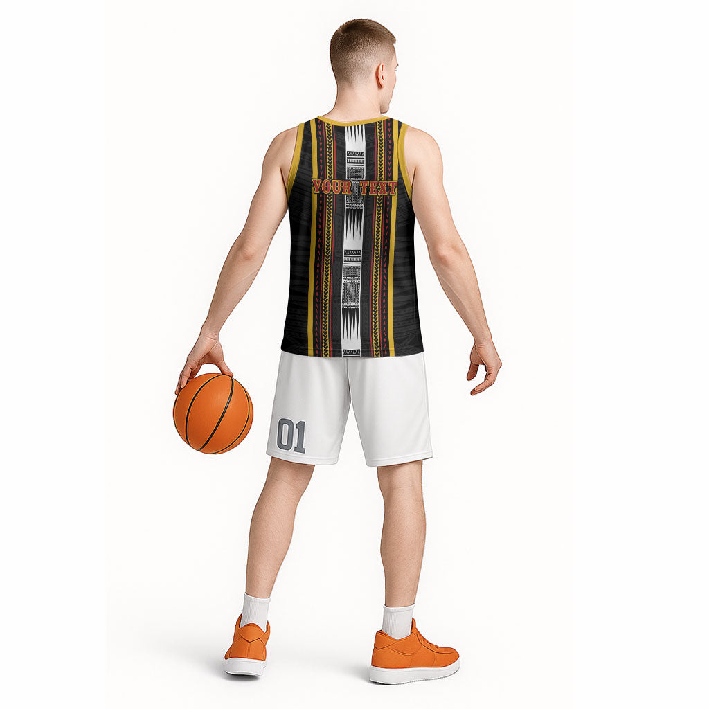 Personalised Salelologa Samoa Basketball Jersey Samoan Tribal Pattern LT05 - Polynesian Pride