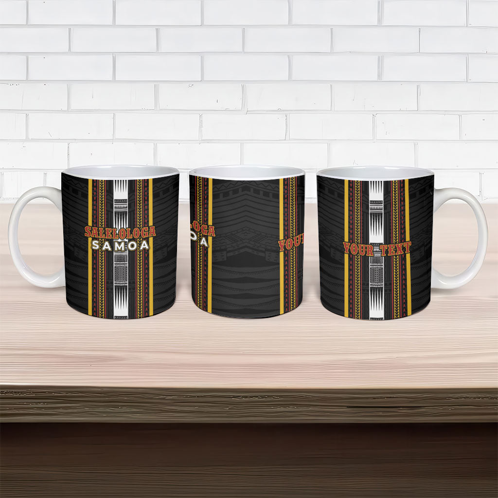 Personalised Salelologa Samoa Ceramic Mug Samoan Tribal Pattern