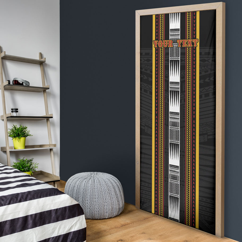 Personalised Salelologa Samoa Door Cover Samoan Tribal Pattern