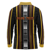 Personalised Salelologa Samoa Long Sleeve Polo Shirt Samoan Tribal Pattern LT05 - Polynesian Pride