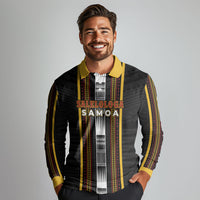 Personalised Salelologa Samoa Long Sleeve Polo Shirt Samoan Tribal Pattern LT05 - Polynesian Pride