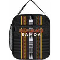 Salelologa Samoa Lunch Bag Samoan Tribal Pattern LT05 10.2 × 8.3 × 4.3 inch Black - Polynesian Pride