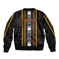 Personalised Salelologa Samoa Sleeve Zip Bomber Jacket Samoan Tribal Pattern LT05 - Polynesian Pride