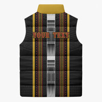 Personalised Salelologa Samoa Sleeveless Puffer Jacket Samoan Tribal Pattern