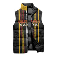 Personalised Salelologa Samoa Sleeveless Puffer Jacket Samoan Tribal Pattern
