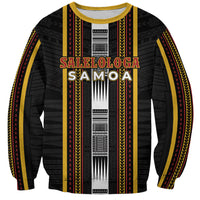 Personalised Salelologa Samoa Sweatshirt Samoan Tribal Pattern LT05 Unisex Black - Polynesian Pride