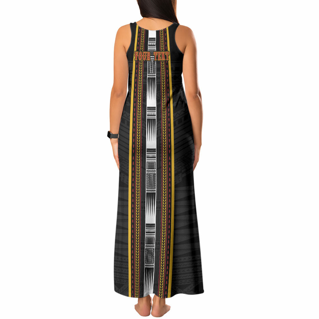 Personalised Salelologa Samoa Tank Maxi Dress Samoan Tribal Pattern LT05 - Polynesian Pride