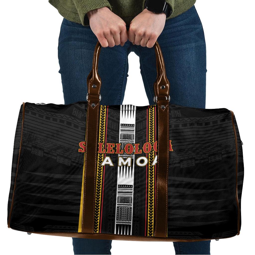 Salelologa Samoa Travel Bag Samoan Tribal Pattern LT05 Black - Polynesian Pride