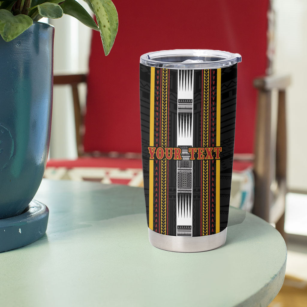 Personalised Salelologa Samoa Tumbler Cup Samoan Tribal Pattern LT05 - Polynesian Pride