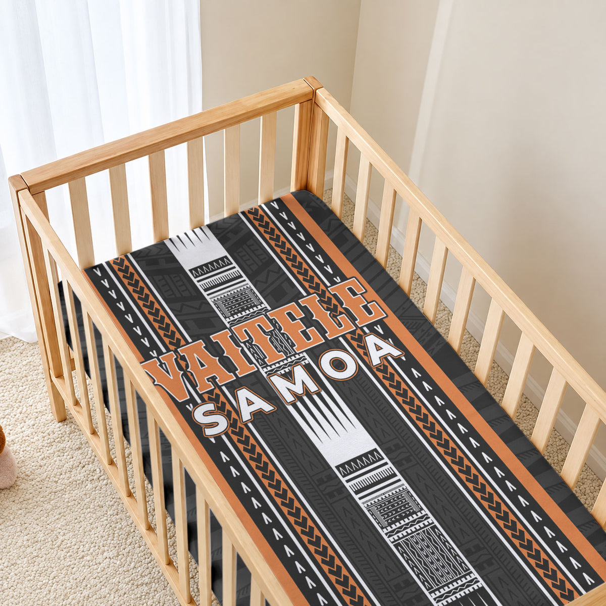 Vaitele Samoa Baby Bed Cover Samoan Tribal Pattern LT05 - Polynesian Pride