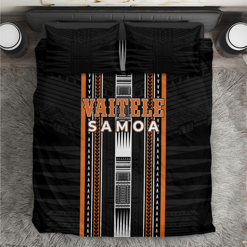 Vaitele Samoa Bedding Set Samoan Tribal Pattern LT05 Orange - Polynesian Pride