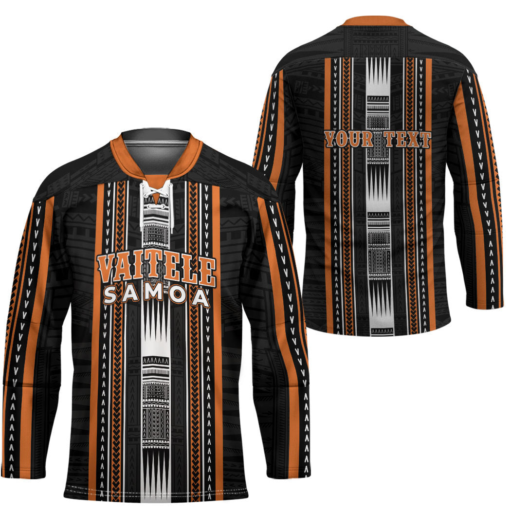 Personalised Vaitele Samoa Hockey Jersey Samoan Tribal Pattern