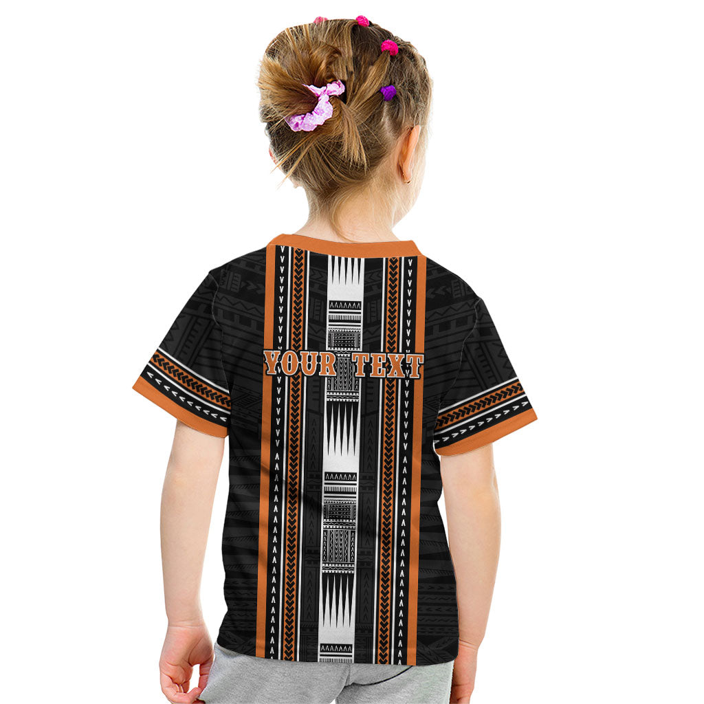 Personalised Vaitele Samoa Kid T Shirt Samoan Tribal Pattern