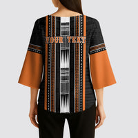 Personalised Vaitele Samoa Kimono Sleeve Blouse Samoan Tribal Pattern