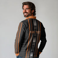 Personalised Vaitele Samoa Long Sleeve Polo Shirt Samoan Tribal Pattern