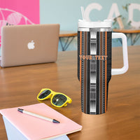 Personalised Vaitele Samoa Tumbler With Handle Samoan Tribal Pattern